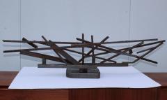 1960s Large Modernist Solid Steel Welded Sculpture - 1182973