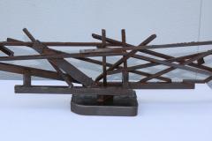 1960s Large Modernist Solid Steel Welded Sculpture - 1182976