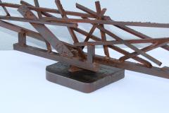 1960s Large Modernist Solid Steel Welded Sculpture - 1182980