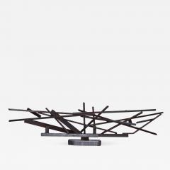 1960s Large Modernist Solid Steel Welded Sculpture - 1184899