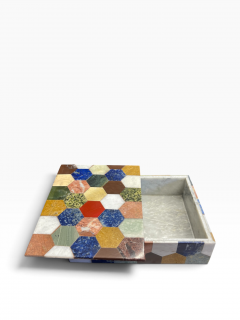 1960s Marble marquetry box - 4771355