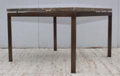 1960s Mid Century Modern Bronze And Marble Custom Made Coffee Table - 2046072