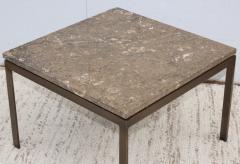 1960s Mid Century Modern Bronze And Marble Custom Made Coffee Table - 2046074