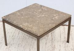 1960s Mid Century Modern Bronze And Marble Custom Made Coffee Table - 2046077