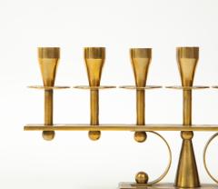 1960s Mid Century Modern Danish Brass Candelabra - 2260449