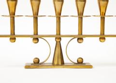 1960s Mid Century Modern Danish Brass Candelabra - 2260450