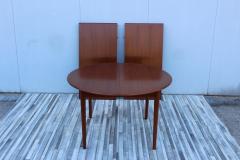 1960s Mid Century Modern Danish Teak Round Table With Two Leaves - 2410401