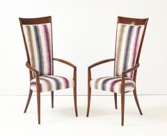 1960s Mid Century Modern High Back Italian Dining Chairs Set Of 6 - 4414733