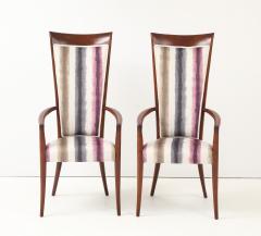 1960s Mid Century Modern High Back Italian Dining Chairs Set Of 6 - 4414739