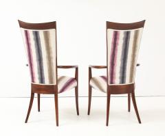 1960s Mid Century Modern High Back Italian Dining Chairs Set Of 6 - 4414741