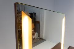 1960s Mid Century Modern Italian Wooden Dressing Table with Lighting Mirror - 2351053