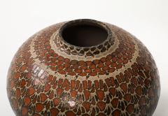 1960s Mid Century Modern Raku Decorative Vase - 3867650