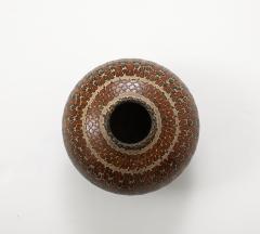 1960s Mid Century Modern Raku Decorative Vase - 3867651