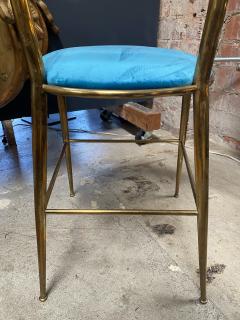 1960s Mid Century Pair of 6 Brass Dining Chairs - 2619315