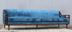 1960s Modern Custom Made 8ft Long Walnut Sofa - 1664562