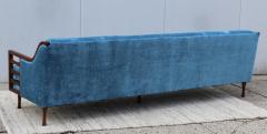 1960s Modern Custom Made 8ft Long Walnut Sofa - 1664563