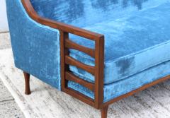 1960s Modern Custom Made 8ft Long Walnut Sofa - 1664570