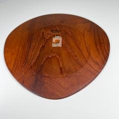 1960s Modern Five Teakwood Teardrop Breakfast Snack Plates Lunning INC Denmark - 2994918