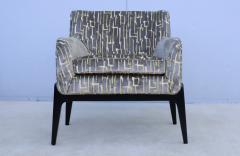 1960s Modern Floating Seat Lounge Chairs With Italian Velvet Upholstery - 3573322