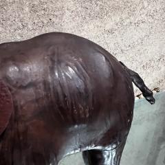 1960s Modern Leather Elephant Table Sculpture - 3283752