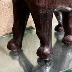 1960s Modern Leather Elephant Table Sculpture - 3283757
