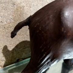 1960s Modern Leather Elephant Table Sculpture - 3283759
