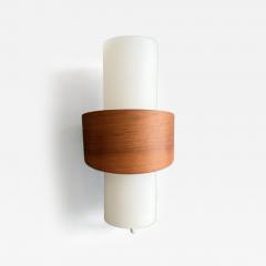 1960s Modern NX40 Wall Lamps Teak Glass Louis Kalff Philips Holland - 4344259