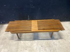 1960s Modernist Slatted Adjustable Bench - 4456258