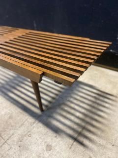 1960s Modernist Slatted Adjustable Bench - 4456259