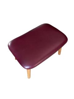 1960s Oak and leather Ottoman - 4304991