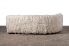 1960s Organic Modern Custom Sheepskin Sofa with Birch Legs - 4527606