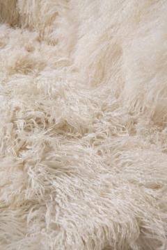 1960s Organic Modern Custom Sheepskin Sofa with Birch Legs - 4527616