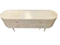 1960s Parchment Wrapped 4 Drawer Low Dresser - 4120693
