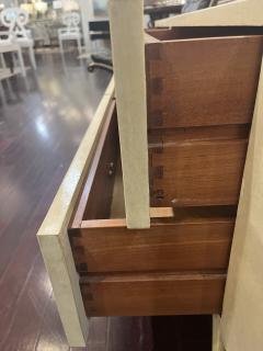 1960s Parchment Wrapped 4 Drawer Low Dresser - 4120697