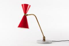 1960s Red Double Cone Table Lamp in the Manner of Pierre Guariche - 864443