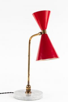 1960s Red Double Cone Table Lamp in the Manner of Pierre Guariche - 864444