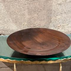 1960s Sculptural Art Plate Solid Walnut Wood Nakashima Era signed - 3425371