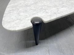 1960s Sculptural Carrara Marble Top Coffee Table - 2762759
