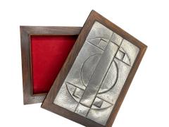1960s Silver and rosewood decorative box signed Di Paolo - 4419745