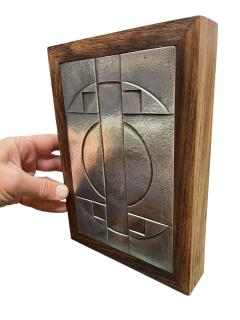 1960s Silver and rosewood decorative box signed Di Paolo - 4419747