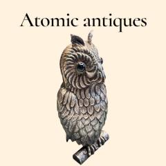1960s Silver plated owl decorative cigarettes box - 4771367