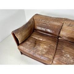 1960s Skipper Mobler Leather and Rosewood Settee - 3396250