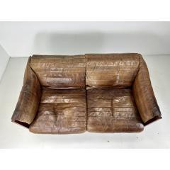 1960s Skipper Mobler Leather and Rosewood Settee - 3396270