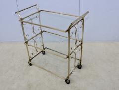 1960s Solid Brass 3 Tier Modern Bar Cart - 4114659