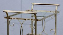 1960s Solid Brass 3 Tier Modern Bar Cart - 4114664
