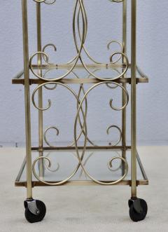 1960s Solid Brass 3 Tier Modern Bar Cart - 4114665