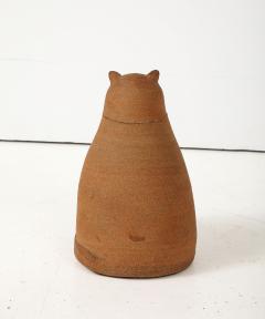 1960s Studio pottery terracotta cat boxe - 3714582