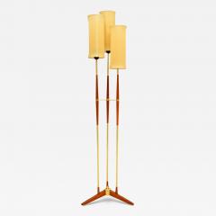 1960s Swedish Teak Brass Floor Lamp - 3097993