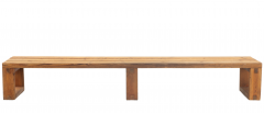 1960s Swedish rural 76 pinewood slat bench - 2924489