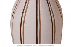 1960s Tall Mid Century Modern Walnut Ceramic Table Lamps Pair - 2954601